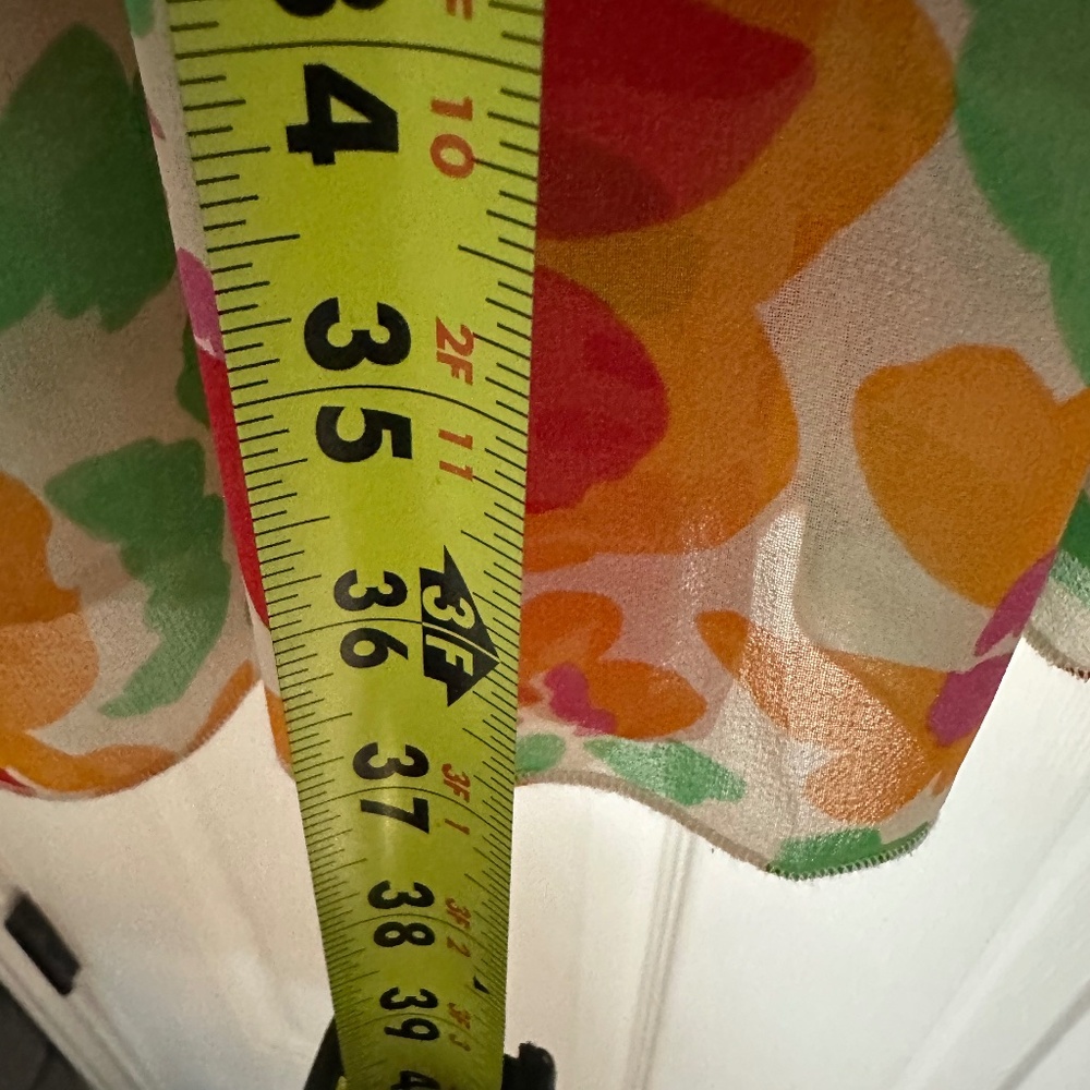 CAbi bright polyester floral Midi summer dress Medium - Picture 10 of 14